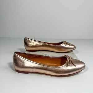 J. Crew Metallic Gold Ballet Flats